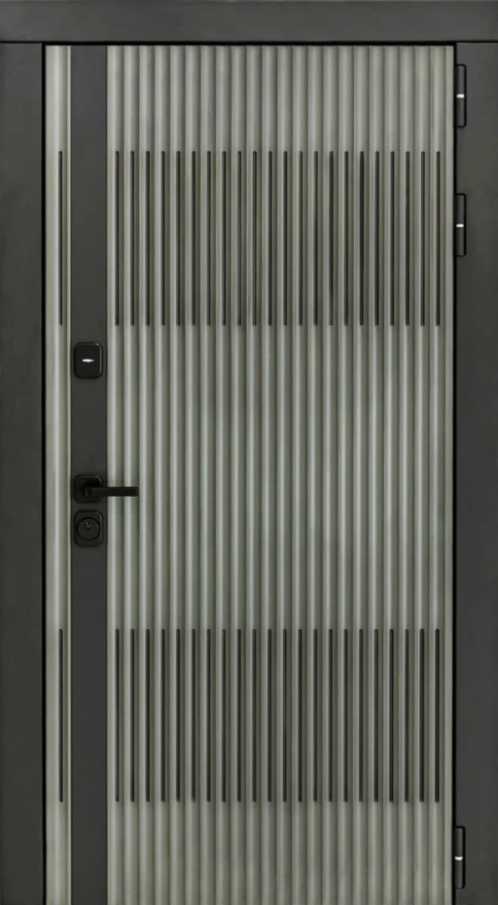 Входная дверь ДвериПРО Элфи ФЛЗ -1 Белый матовый DPRO226272 внешняя сторона